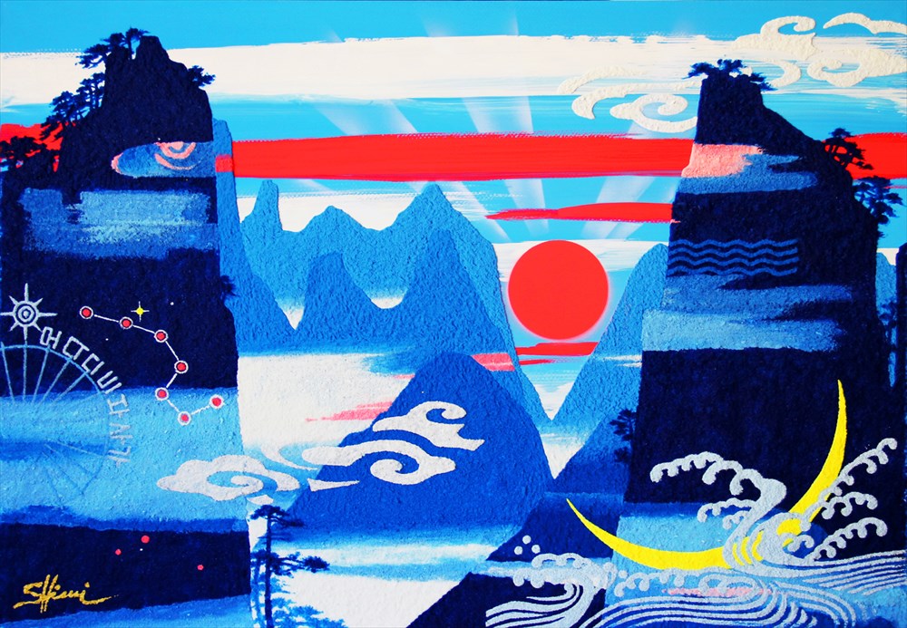 作者不詳 絹本彩色画 江戸期の寺子屋風景画 Asakusa Kinryuzan okuyama hanayashiki | The Landmarks of Edo
